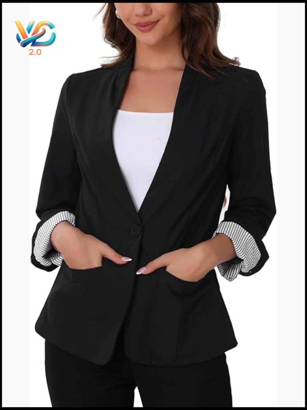 Lightweight Linen Blazer Regular Fit Long Sleeve Business Casual